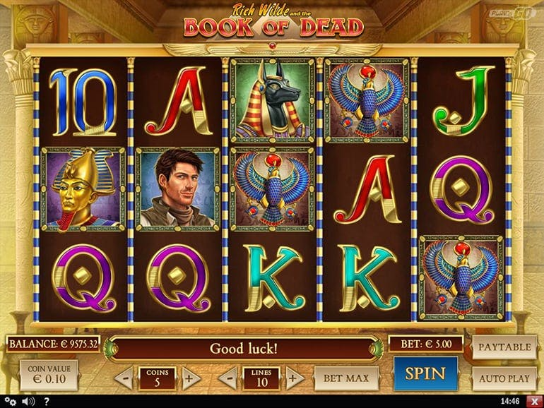 Book of Dead at Yabby Casino